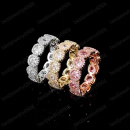 New High Quality Cubic Zirconia Rings Iced Out Micro Pave Cool Men Women Couple Gold Color Hip Hop Jewelry For Sister Gift