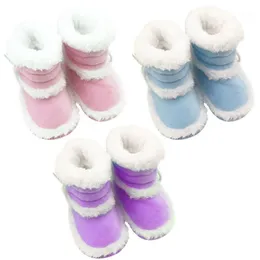 Pierwsi Walkers 0-18 Miesiące Toddler Baby Winter Ciepłe Botki Girls Boy Soft Sole Boots Crib Coman Shoes Prewalkers