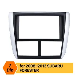 Car Radio Fascia Double Din för 2008 2009-2013 SUBARU FORESTER PREPREZA MONTERINGSRAM DASC CD DVD GPS surroundpanel svart