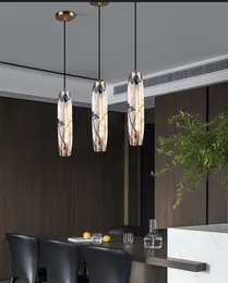 Nordiska emalj ljuskrona ljus belysning koppar kristall ljuskronor modern vardagsrum lampor matsal sovrum hänge lampor
