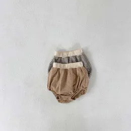 ins2020 spring and autumn new Korean version of the baby striped suit for boys and girls baby outing two-piece romperX1019