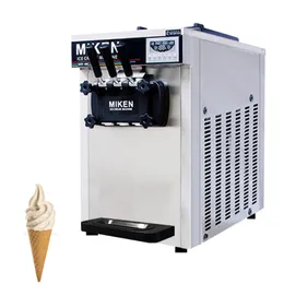 Mini macchine per gelato soft da tavolo commerciale a 3 gusti per ristoranti Macchina per gelato in acciaio inossidabile TB-618