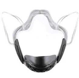 maschera protettiva trasparente maschere per il linguaggio delle labbra per PC maschera isolante anti schizzi maschere stereo trasparenti ultra trasparenti318C