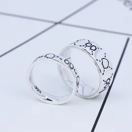 Gut verkaufen S925 reiner Silberring Top-Qualität Paris-Design-Ring mit Linie schmücken Charme Frauen und Mann Hochzeit Schmuck Geschenk