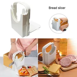 Portable Bread Slicer Toast Cutter With Cutting Guide Sandwich Maker Slicing Machine Bread Cutter Loaf Toast Slicer Kitchen Tool Y200612