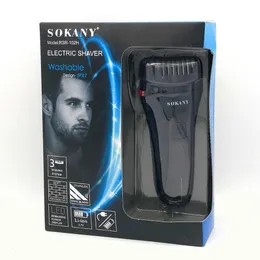 Bateria elétrica da bateria para homens barba elétrica lâmina recarregável face cabelo molhado máquina de barbear seco 100-240V USB