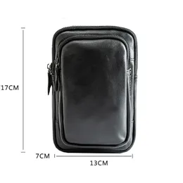 2022 Hbp Aetoo Men Slanted Bag, Men Mini Shoulder Small Hanging Bag, Leather Retro Mobile Phone Bag, Leather Multi-function Waist Bag
