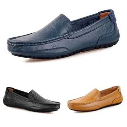 Billiga icke-varum￤rken m￤n ￤rtor skor l￤der casual mode andas bl￥ svart brun lata mjuka botten ￶verskor mens skor 38-44