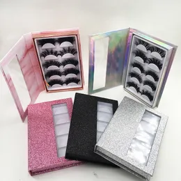 Benutzerdefinierte kreatiere deine eigene marke leer false wachspeicher hülle kasten 5pairs eyelash book ohne Wimpern