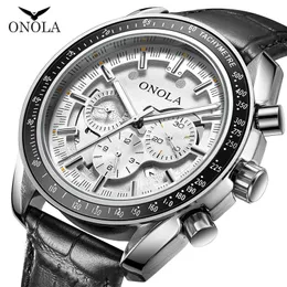 Luxury High-end Business Casual Automatic Multi-Function Mechanical Watch Mens Leather Belt Lysous Vattentät Mens Watch Armbandsur