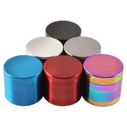 Ny 63mm Zinc Alloy Smoke Grinder Fyrskikt Platt Manuell Metallkvarn Tobak Herb Pepper Slipning Rökning Tillbehör XG0294