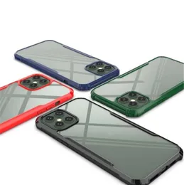 Wyczyść akrylowe hybrydowe obudowy telefoniczne dla iPhone 14 pro Max Samsung Galaxy A14 M13 S22 Plus Ultra A33 A73 Google Pixel 7 Hard Covery