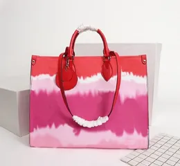 2020 New luxurys designers bags classic cloud rainbow color hit color handbag shopping bag shoulder bag M44569 size 41x34x19cm