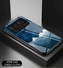 Luxury Starry Sky Fodral för Xiaomi MI 11 Ultra Hard Temperat Glas Baklucka För Xiomi Mi 11 Ultra Anti Scratch