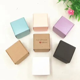 10pcs/lot Two Sizes Small Colorful Paper Box Kraft Cardboard Handmade Soap cute Gift Jewelry candy Packagi jlljqU