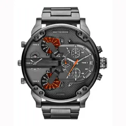 Moda Mens Watch Designer Sport Watches Askeri Kuvars Saat Erkekleri 50mm Büyük Dial Montre De Luxe Es