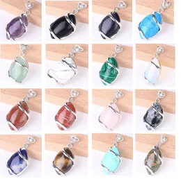 2020 Hot Kobiety Trendy Biżuteria Wisiorki na Naszyjnik Choker Dokonywanie Końskie Oko W Kształcie Naturalne Gemstone Wisiorek Charms Z Miłość Klamra