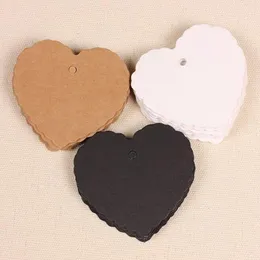10000Pcs Packaging Label Brown Kraft Paper Tags DIY scallop Heart Star Christmas Label Wedding Gift Decorating Tag GYH