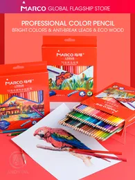Marco 36/48/72 Colors Professional Color Pencils oil/Aqua Color Pencil drawing watercolor water Colored Pencils for School 201102