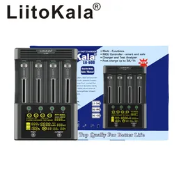 LITOKALA LII-600 Wyświetlacz LCD Ładowarka do LI-ION 3.7V NIMH 1.2V 18650 26650 22700 26700 AA AAA Akumulatory Testuj pojemność baterii