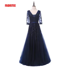 Fadistee New Arrival Elegancka sukienka wieczorowa Suknie Wieczór Vestido De Festa Luksusowe aplikacje Suknia Długie Style Frezowanie LJ201119