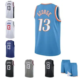 كرة السلة الفانيلة بول جورج # 13 Kawhi Leonard جيرسي 2021-22 City jersey Men Youth S-XXL