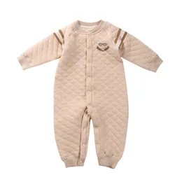 Ankunft Neue kinder Kleidung Baby Strampler Winter Clip Baumwolle Warme Lange ärmeln Männlichen Baby Verbunden Kleidung