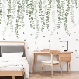 Nordisk stil rotting lämnar väggklistermärken för vardagsrum sovrum miljövänlig vinyl dekaler konst heminredning 220217