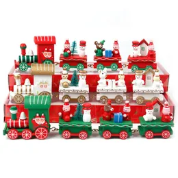 Wooden Little Train Christmas Decoration For Home Happy Christmas Ornament Xmas 2020 New Year