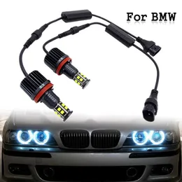 New 1 Pair Car 120W H8 LED Angel Eyes Headlamp White Driving Light Bulb For BMW E39 E63 E70 E82 E90 E92 X3 X5 X6 Z4 2007-13