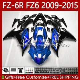 Moto Body for Yamaha FZ6 FZ 6 R N 600 6R 6N FZ-6N 09-15 Bodywork 103NO.212 FZ600 FZ6R FZ-6R 09 10 11 12 13 14 15 FZ6N 2009 2010 2011 2012 2013 2014 2015 OEM Fairings Factory Blue
