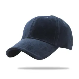 Ny justerbar strapback fast vanlig 100% bomulls sammet baseball cap kvinnor män vinter varm unisex hatt av hög kvalitet ben gorras y200714