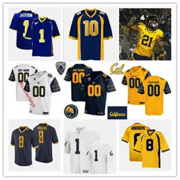 Maglia da calcio NCAA Custom Cal Bear 92 Myles Williams 22 Justin Richard Baker 89 Tommy Christakos 30 Jaylen Martin 81 Elijah Mojarro Myles Jernigan Patrick Hisatake