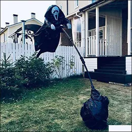 Andra festliga festförsörjningar Home Garden Ghostface Scarecrow Halloween Scary Hanging Screaming For Prop Decoration P0827 Drop Delivery 202