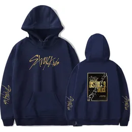 Casual men women Hoodie Sweatshirt Stray Kids Their World Tour District 9 Unlock 2D Print Hooded Sweatshirt Men/women Clothes X1022