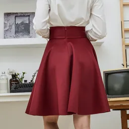 フォクシー Skirt Umbrella Womens Knee Length Jean Skirts High Waist Cotton Umbrella