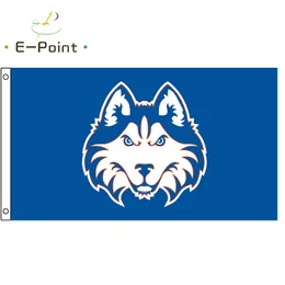 NCAA Houston Baptist Huskies-Flagge, 3 x 5 Fuß (90 x 150 cm), Polyester-Flagge, Banner-Dekoration, fliegende Hausgarten-Flagge, festliche Geschenke