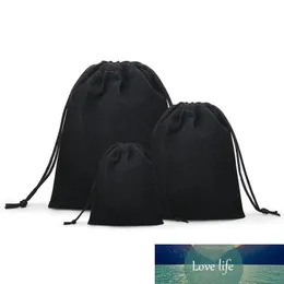 50PCS / Lot Velvet Black 3 Storlekar Smycken Presentväskor BACE STRAP POUCHES Partihandel10 * 12cm 7 * 9cm 5 * 7cm B-057-1