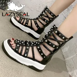 Lazyseal Pearl Diamond Platali Sandals Women Buty Nowe letnie fajne buty buty damskie buty mody bez poślizgu sandały revitl dla kobiety1