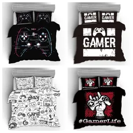 2/3pcs Set di biancheria da letto per stampa digitale 3D Gamer 1Copripiumino + 1/2 federe Taglia US / EU / AU Twin Double Full Queen King 201021 201021