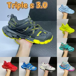 Top triple s 3.0 men Casual Shoes Designer Shoes black white pink yellow grey runner deep blue burgundy metallic sivler red luxury mens sneakers women trainers US 6-12