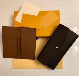 2 sztuk / zestaw Uchwyt na kartę Emilie Kobiet Sarah Clemence Wouch Pochette Accessoires Monety Purse Neo Porte Cartes Portfel M451278