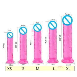 Soft Jelly Dildo Anal Butt Plug Realistic Penis with Suction Cup Adult G-spot Orgasm Sex Toys for Woman