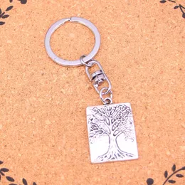 Fashion Keychain 32*22mm life tree Pendants DIY Jewelry Car Key Chain Ring Holder Souvenir For Gift