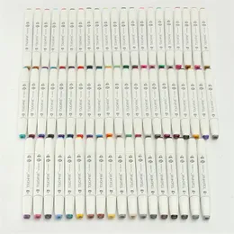 60 Color Sketch Art Marker Pen Twin Tip Manga Animation Design Art Supplies for Painting Illustration Touch Five Art Marker Y200709