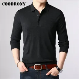 Ramadeira da marca de caodronia homens clássico casual colarinho colarinho puxar homme algodão lã pulôver homens outono inverno suéter suave 91084 201123