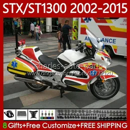 Honda St1300 Pan Avrupa STX1300 02-15 Vücut 93NO.29 STX Kırmızı Sarı ST 1300 ST-1300 02 03 04 05 06 07 08 STX-1300 2009 2010 2011 2012 2013 2014 2015 PERACTING