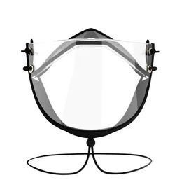 2021 Ny Clear Face Shield Helmet Transparent Unisex Mask Mask HD Anti-dimmask Justerbart läppspråk Face Full Cover Helmet303a