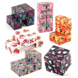 Barn Educational Decompression Leksaker Infinite Cube Högkvalitativ Pocket Flip Cubes Finger Fidget Toy