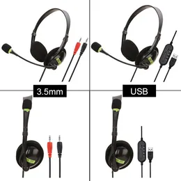Wired Gaming Headset Gamer USB 3.5mm Over-Ear Stereo Headphones Earphone With Mic for Laptop Computer PC